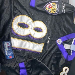 Reebok Black and Purple Football Jersey